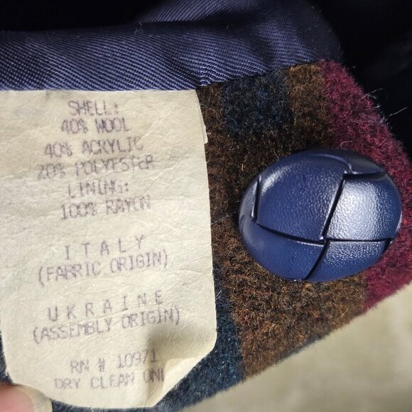 Braetan Size Large Southwestern/Aztec Print Wool Blend Blazer 1 Button Closure - Picture 11 of 13